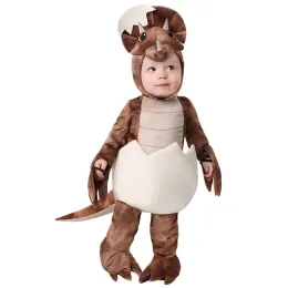 New Halloween criança criança roupas de bebê período jurássico dinossauro cosplay triceratops tyrannosaurus cosplay traje fofo terno fofo