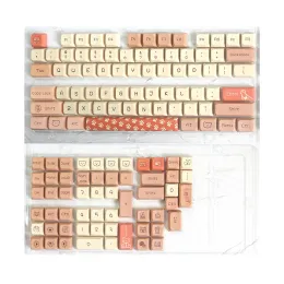 Tastaturen 133/144 Tasten/Setzen Sie benutzerdefinierte Schlüsselkaps Dye Sublimation PBT -Tastatur XDA -Profilersatz für mechanische Tastaturzubehör