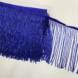 Partihandel 2metrar/mycket vacker pärla Tassel Tassels Trim frans spets 15 cm bred för DIY -tillbehör Hemtextildansband