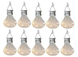 10X Solar Light Bulbs Outdoor Waterproof Garden Camping Hanging LED Light Lamp Bulb Globe Hanging Lights for Home Yard Christmas H5921495