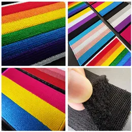 Rainbow Flag Hafted Patch Pride Gay LGBT Taktyczna aplikacja do ubrania Hat Wojskowy emblemat z hakiem i pętlą