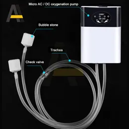 1 مجموعة مضخة الأكسجين المزدوجة متعددة الأغراض شحن USB شحن AC AC المحمولة ضاغط الهواء الصامت