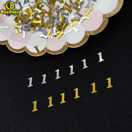 15g Digit 1 Number One Confetti Table Scatters Sequins Baby Shower 1st Birthday Party Decor It's A Girl Boy Angel Supplies