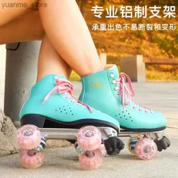 Inline Roller Skates KSANA Double Row Blue Roller Skates Shoes Patines Four-wheel Inline Skating Professional Fancy Men and Women Unisex Y240410