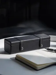 Luxur Male's stora kapacitet Personlighet Cool Stationery Pencil Case, Pu Leather Pen Case, Pen Pouch, Pen Box