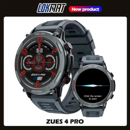 時計lokmat zues 4 Pro Sports Smart Watch 1.43inch Amoled Fulltouch Screen Fitness Tracker IP68防水ブルートゥースコールスマートウォッチ