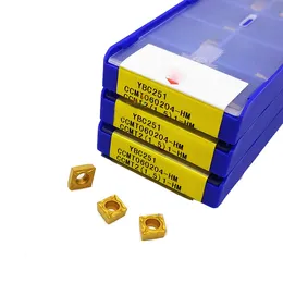 10pcs CCMT060204 CCMT060208 CCMT09T304 CCMT09T308 HM YBC251 YBC252 Strumenti di rotazione CNC INSERTS STRUMENTO CUTTER PER ACCIAIO