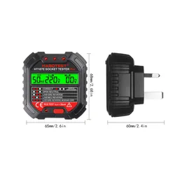 HT106 HT107 Tester Socketer Prova di tensione Rilevatore socket Detector UK Plug EU Ground Zero Plug Policarità Controllo fase di polarità