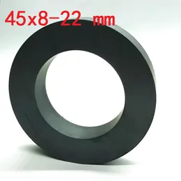 Anello Ferrite Magnet 45*8 mm foro 22 mm Magnet permanente 45mm x 8 mm Nero Altoparlante rotondo 45x8 45-22x8 IMANES Nuovo magnete