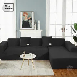 Aksamitna sofa pokrywa elastyczna pokrywa sofy czarna gruba pokrywa kanapy sofa szezlana Cover Regulowana sofa do salonu