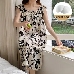 Women's Sleepwear Summer Nightwears For Ladies Short Sleeve Women Night Dress Korean Reviews Many Pajamas Batas De Dormir Para Mujer