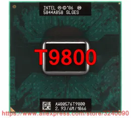 CPUs Original lntel Core 2 Duo T9800 CPU (6M Cache, 2.93 GHz, 1066 MHz FSB , DualCore) Laptop processor free shipping