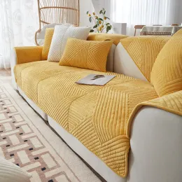 Осенний диван-крышка анти-керовного дивана полотенце Кофе Кожа общие 3D-линии плюшевые задних бердовых.