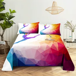 Maximal Exercise 0.9/1.2/1.5/1.8/2.0m Digital Printing Polyester Bed Flat Sheet With Pillowcase Print Bedding Set