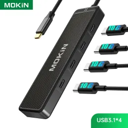 HUBS USB 3.1 HUB ، Mokin 4Port USB HUB USB Splitter USB EXPANDER للكمبيوتر المحمول ، Xbox ، محرك أقراص محرك الأقراص ، HDD ، وحدة التحكم ، الطابعة ، الكاميرا ، Keyborad