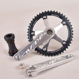 Skece Hollowtech Crankset, Fixie Crank, 단일 속도 고정 기어 자전거 부품, 트랙 레이싱 자전거 체인 링, 48t, 165mm, 144bcd