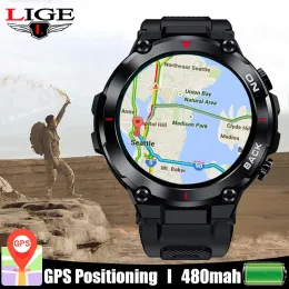 Orologi Lige GPS New Smart Watch Men Outdoor Sports Fitness Bracciale Orologio per pressione sanguigna IP68 Smartwatch impermeabile per Android iOS