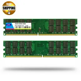 RAMS JZL Memoria PC26400 DDR2 800MHZ / PC2 6400 DDR 2 800 MHz 4GB LC6 240PIN NONECC Desktop PC Computador Dimm Memory Ram para AMD CPU