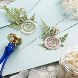 200pcs/Box Wachs Seal Pearl Glanz Farbstempel für Vintage Craft Envelope Hochzeitseinladungen Wachsiegelperlen