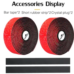 Motsuv Road Bike Stange Tape Velvet Pu Elastic Eva Anti-Rutsch-Radsportstangen Grips Band Fahrrad Reflektierende Lenkerklebeband Schutz