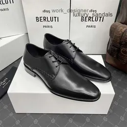 Berluti Designer Trade Shouse Casual Men Leather Mens Formal Business Leather Shoes Oxford обувь Derby Shoes Casual Shoes wn-kdeg x6wl