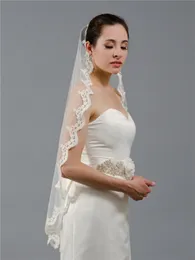 Appliques a pizzo corto velo da sposa con pettine eleganti accessori per matrimoni musulmani