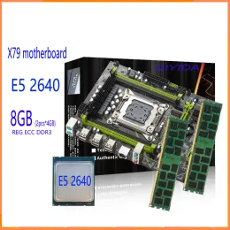 Moderbrädor X79 Moderkortkombination E5 2640 LGA2011 Kit 2st X 4GB = 8 GB 1333 DDR3 10600 ECC REG Memory PCIE16X