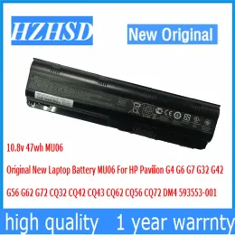 Batteries 10.8v 47wh Original New Laptop Battery MU06 For HP Pavilion G4 G6 G7 G32 G42 G56 G62 G72 CQ32 CQ42 CQ43 CQ62 CQ56 CQ72 DM4