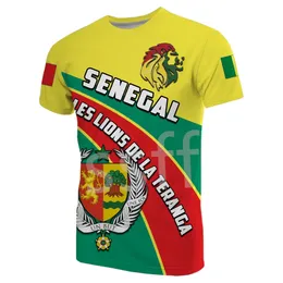 Tessffel Africa Country Senegal Tattoo Retro Culture 3Dprint Men/Women Summer Harajuku Roliga korta ärmar T-shirts Streetwear 1