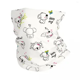 Halsdukar söt koala bandana nacke gaiter tryckt natur vilda djur balaclavas wrap halsduk varm pannband ridning unisex vuxen vinter