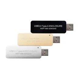 エンクロージャーXTXINTE LM741U USB3.0 TypeaからSSDエンクロージャーケースは、2230または2242 M.2 SSDのNGFF BKEY SATAプロトコルのケーブルなし