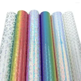 Pencere Çıkartmaları 12in x 39in Glitter Gradient Yapıştırıcı 6 Çeşitli Renkler Cricut ile Çalışır Posta Kutusu Bilgisayar için İşaret Deseni