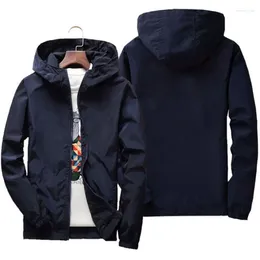 남성용 재킷 긴 소매 야외 바람 방풍 코트 방수 후드 단색 등산 캠프 지퍼 커플 탑
