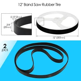 2pcs Band Saw Rubber Tire Band Woodworking Spare Parts for 8" ( 1400mm,1425mm Bandsaw Blade) 9" 12" 14" Bandsaw Scroll Wheel