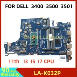 Placa -mãe lak032p com i31115g4 i51135g7 placa -mãe de laptop da CPU para Dell Vostro 3400 3500 Inspiron 3501 Notebook Testado OK OK