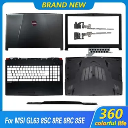 الحالات تغطية الكمبيوتر المحمول الجديد لـ MSI GL63 8RC 8RC 8SE MS16P7 16P6 16P5 LCD الخلفي الغطاء الخلفي الأمامي بالمرست السفلي غطاء HINEGS