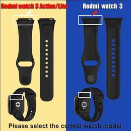 Weiches Silikongurt für Redmi Watch 2 Lite 3 aktiv mit weichem Glasfilm Ersatzriemen für Xiaomi mi Uhr Lite Accessoires