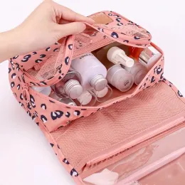 Travel Hook Cosmetic Bag Women Make Up Pouch Waterproof Toiletries Beauty Organizer Ladies Bathroom Neceser Makeup Storage Bag- for Ladies Bathroom Neceser