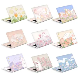 Skins Laptop Skins Adesivi Vinly Skin Adorabile Copertina di coniglio Decal cartone animato 12/11/17/17 pollici per adesivo protettivo MacBook/Lenovo/HP/Acer