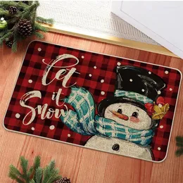 Tapetes de natal de inverno piso tapete de neve árvore de floco de neve decoração decoração de decoração de sala de estar lenço de quarto lavável área longa