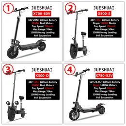 EU USA Stock Duty Free Electric Scooters Vuxna 48V 52V 60V 1200W 2400W 3200W MOTORS FACKABLE 2 WHEELS Kick Scooter E-Scooter