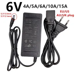 6V Universal AC to DC Power Adapter Supply 110V 220V 6 Volt 4A 5A 6A 10A 15A Switch Converter Adaptor Adaptador 5.5mm*2.5mm