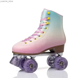 Patins em linha patins de moda confortável camurça verde roller patins sapatos patins suportes de liga de alumínio de alumínio