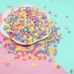 100g Mix Fake Food Polymer Rainbow Candy Slices Hot Clay Sprinkles for Slime Filler DIY Tiny Cute Plastic Klei Accessories Craft