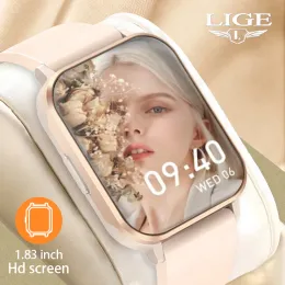 RELISÕES LIGE 2023 Moda Smart Watch Women Bluetooth Chamado de pressão arterial Bracelete esportiva multifuncional IP68 Smartwatch Men de smartwatch à prova d'água