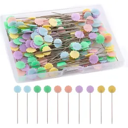 50pcs/Box Dressmaking Pins Blumenkopfstifte Stickstärke Patchworkstifte zum Nähen DIY -Projekte Schneidermacher Schmuckdekoration