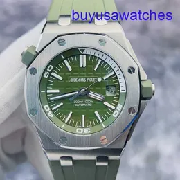 AP Movement Wrist Watch Royal Oak Offshore Series 15710ST Avocado Green dial Automatic Mechanical Watch Mens 42mm full set