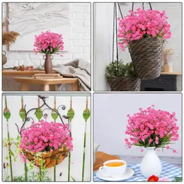 Dekorative Blumen Gefälschte Sträucher Künstliche Pflanzen uv resistente Federdekor realistische wartungsfreie Blumenbündel Faux