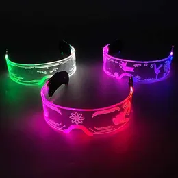 Giocattolo rave a LED Cool luminosi luminosi occhiali a led up luminosi luminosi occhiali da festa lampeggiante per la discoteca DJ Dance Decor 240410