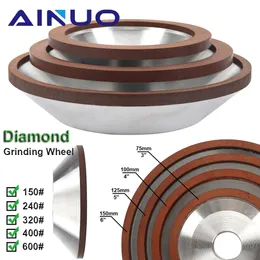 3-6 "75/100/125/150mm diamant kopp slipning hjul slipande karbidskärmar för metall skärning 150-600#